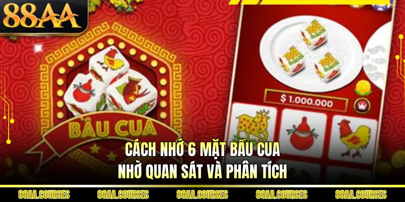 Cách nhớ 6 mặt bầu cua nhờ quan sát và phân tích 