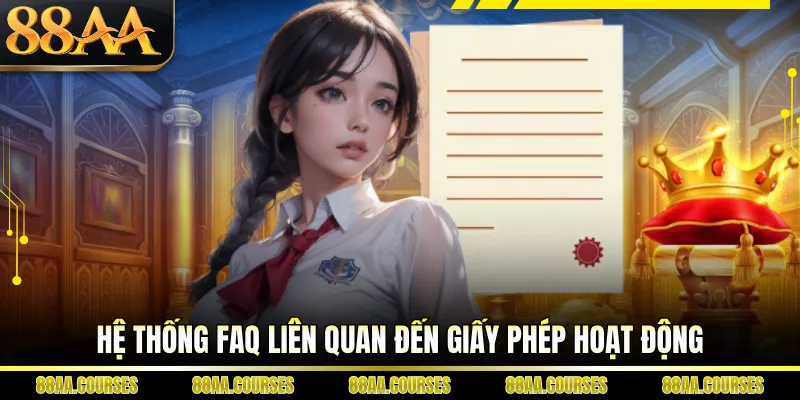Hệ thống FAQ liên quan đến giấy phép hoạt động